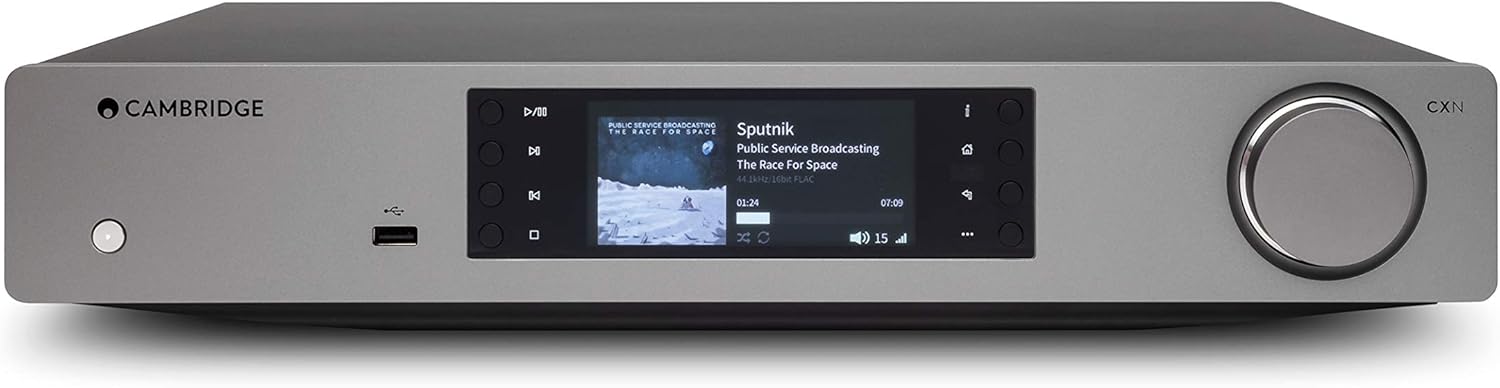 Cambridge Audio CXN V2 Stereo Network Streamer - All-in-One Wireless Media Streaming with WiFi (Lunar Grey)