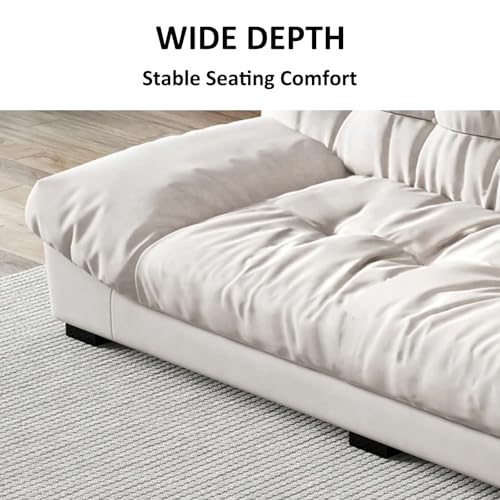Sectional Sofa Couch Convertible Fabric Couches with Ottoman Recliner Armchair Furniture Sofa Bed with Solid Wooden Frame & Padded Cushions