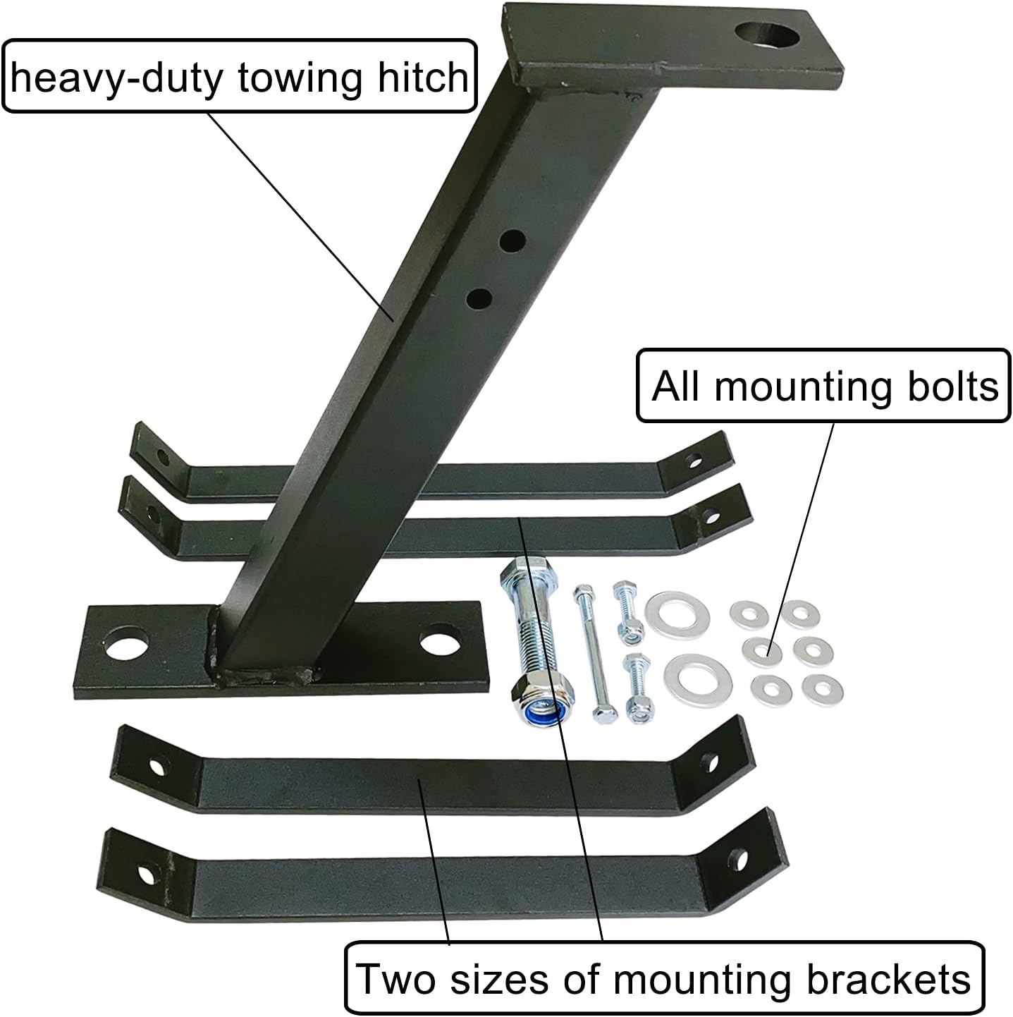 Fivepine Lawn Mower Trailer Hitch Riding Mower Garden Tractor Hitch fit for John Deere/Cub Cadet/Husqvarna/Craftsman -Raise 11 inches Pack of 2