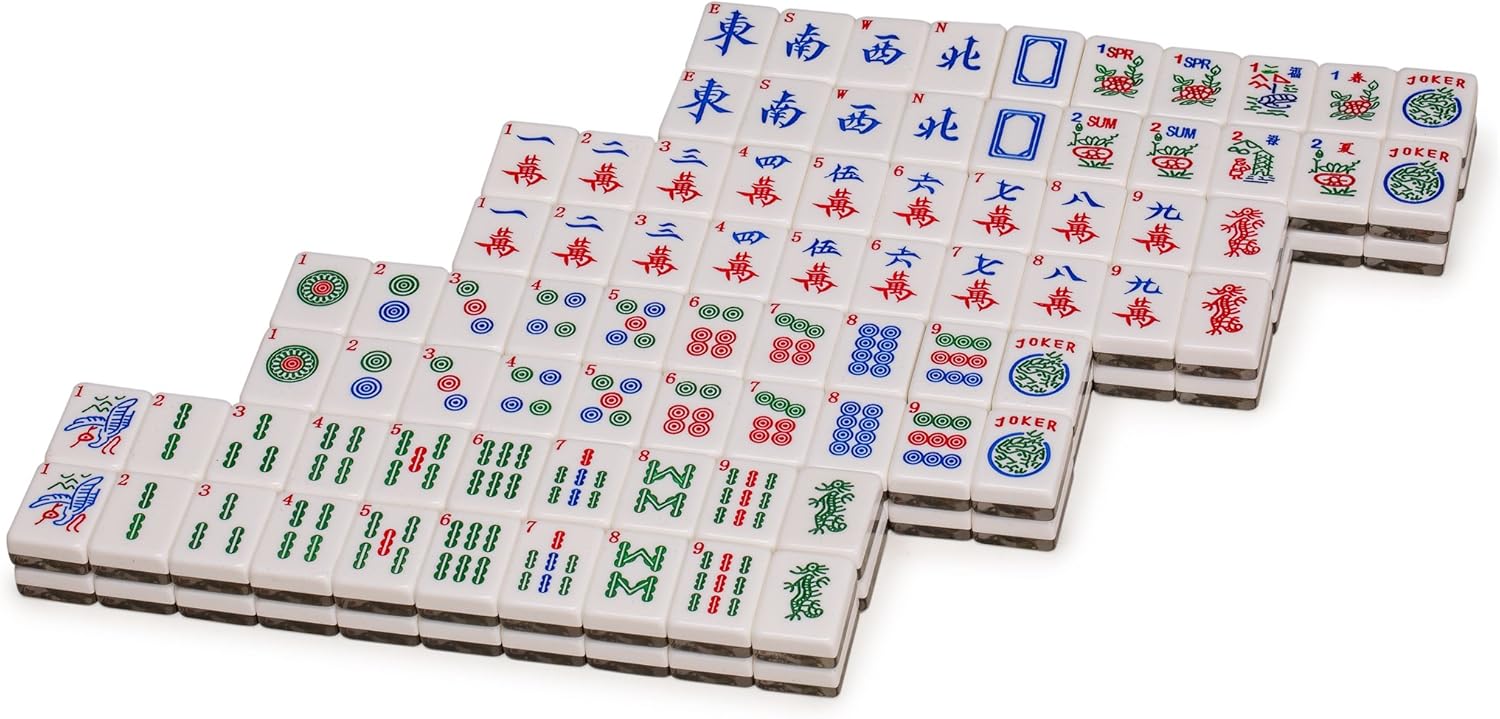 Yellow Mountain Imports Set of 166 American Mahjong (Mah Jong, Mahjongg, Mah-Jongg, Mah Jongg) Tiles, Little Bird