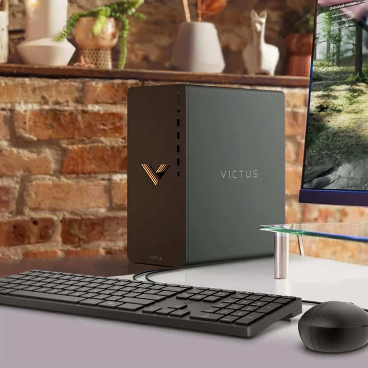 HP Victus Gaming Tower Desktop, AMD Ryzen 5 5600G (beat i5-12400), AMD Radeon RX 6400, 16GB RAM, 512GB SSD, Wi-Fi, RJ-45, HDMI, Display Port, Windows 11 Home, Wired KB & Mouse, Black