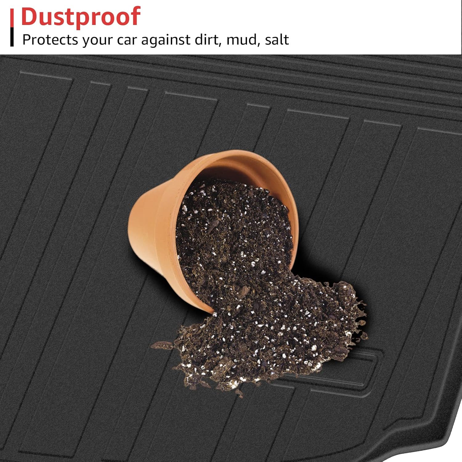 Cargo Trunk Mat for 2020 2021 Toyota Highlander, Customed TPE All-Weather Rear Trunk Liner Accessories (Only Fit Without Subwoofer in Cargo Area) Pack of 2