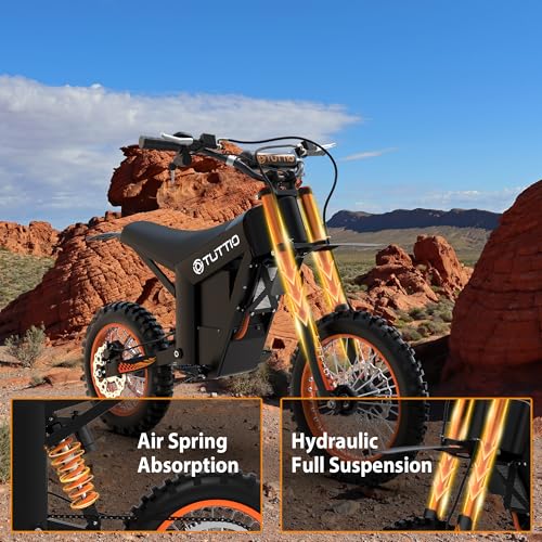 Soleil01 Electric Dirt Bike for Adult and Teen 48V 21AH E Bicycle 14"/12" Fat Tire Off Road Ride On High Torque Electric Motocross Motorcycle Dirt Bike