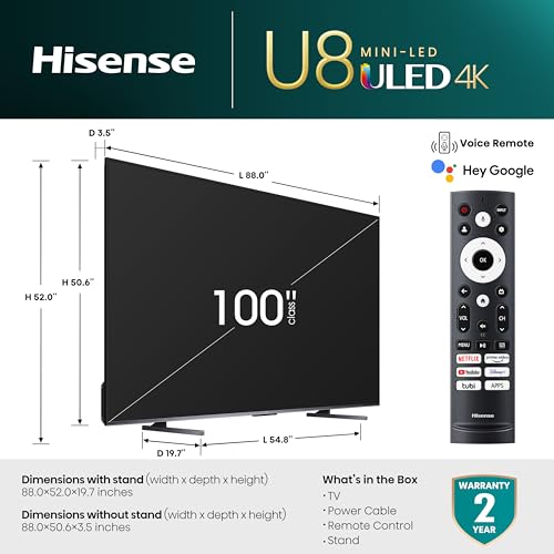 Hisense U8 Flat 4K Uled 2023 television