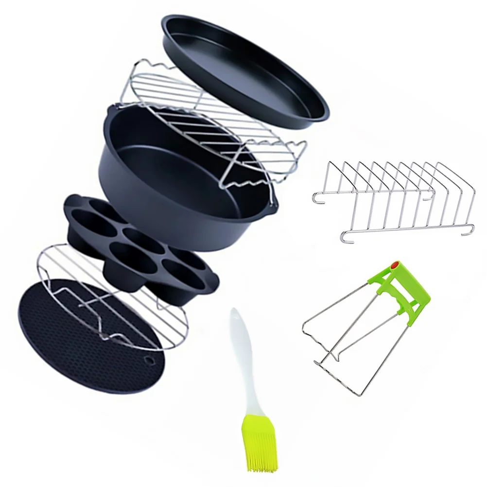 Frcolor Air Fryer Accessories Cooker Oven Set Kitchen Qt 7 3 Fry French Kit Food Rack Drying Trivet Accessory Basket Mould Cake