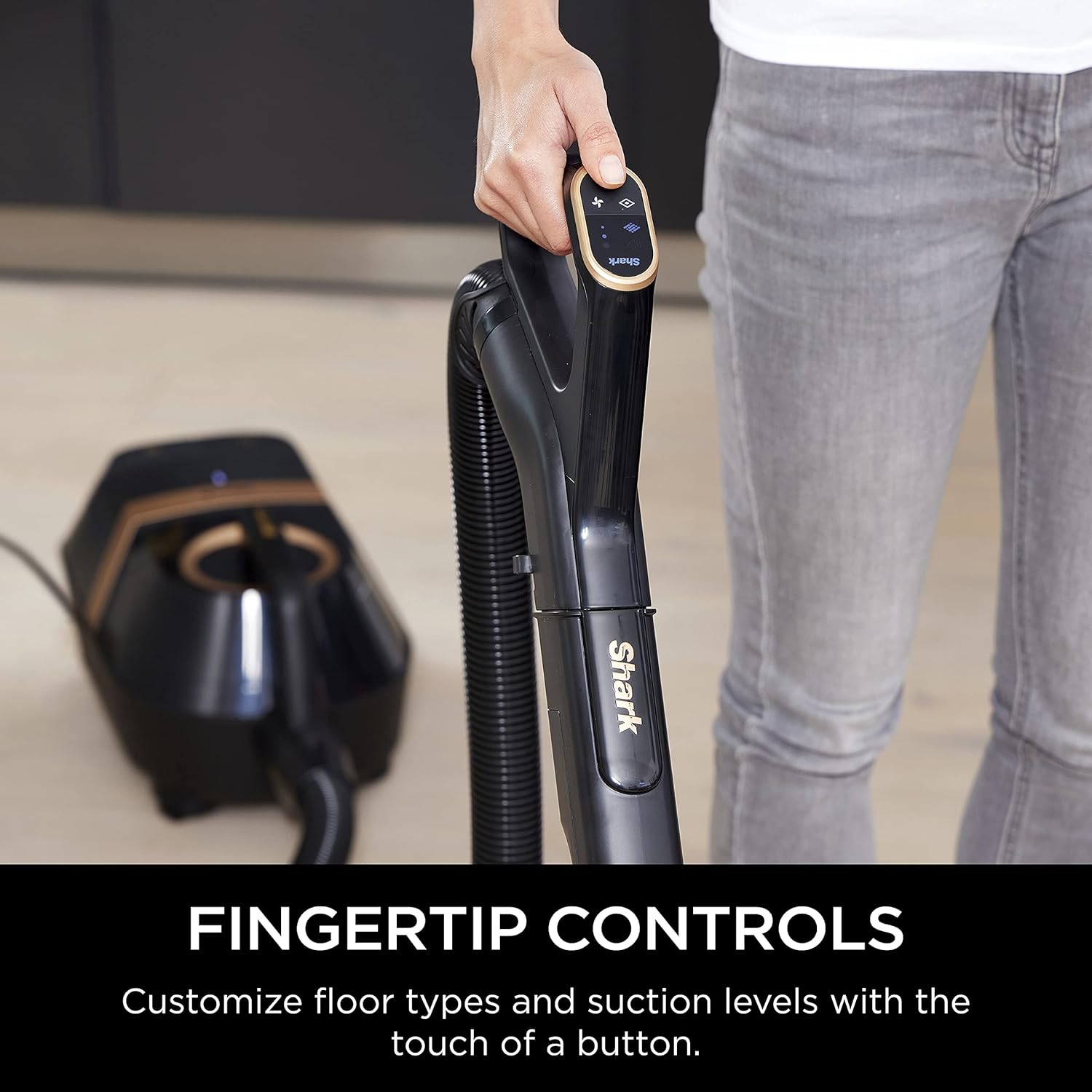Shark CZ2001 Canister Vacuum Vertex Bagless Corded with Self-Cleaning Brushroll & DuoClean PowerFins, Black/Copper, Placeholder