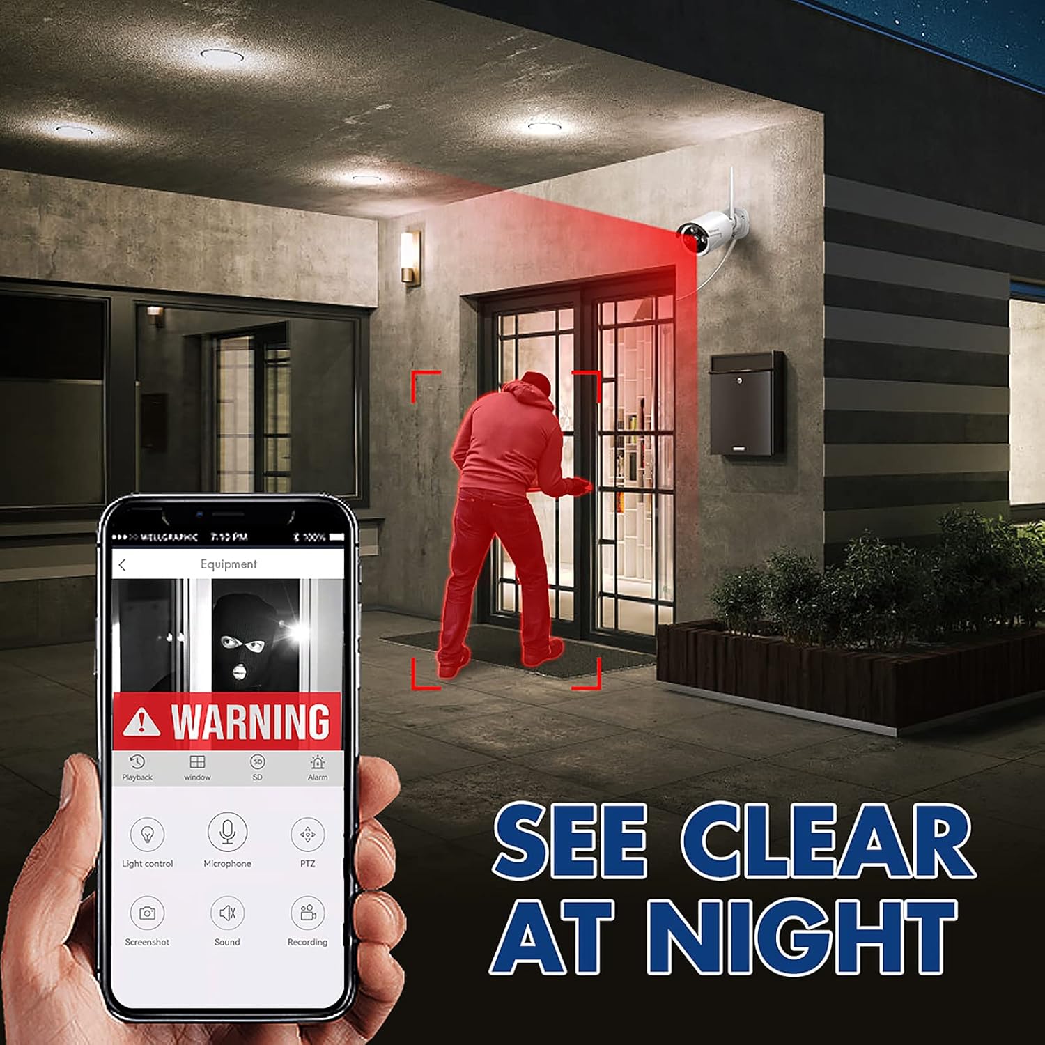 Wireless Security Camera System with 1TB Hard Drive, Security Cameras 1080P with 24/7 Video Audio Recording, IP66 Weatherproof Indoor Outdoor Camera, Plug and Play, Remote Access, Motion Detection