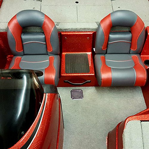 DeckMate Compact Bass Boat Seats (Charcoal & Blue)
