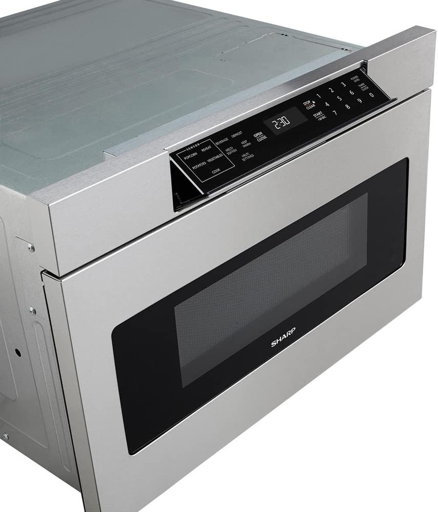 Sharp SMD2470ASY 24 in. 1.2 cu. ft. 950W Stainless Steel Microwave Drawer Oven Bundle with 3 YR CPS Enhanced Protection Pack