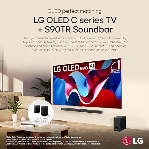 LG 65-Inch Class OLED evo C4 Series Smart TV 4K Processor Flat Screen with Magic Remote AI-Powered with Alexa Built-in (OLED65C4PUA, 2024)