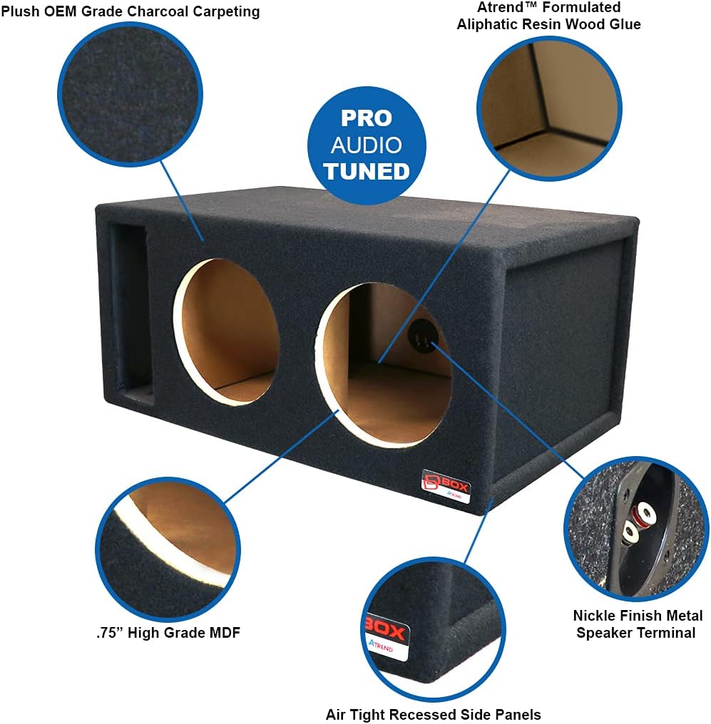 SQ-10DQVDD Soundqubed-10 Soundqubed Dual Vented, Sounqubed woofer Specific Enclosure Certified