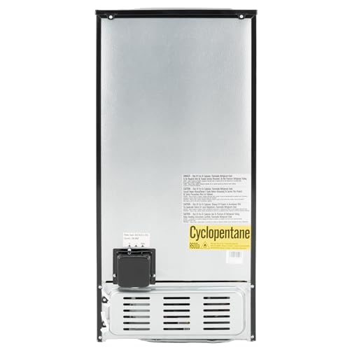 RecPro RV Refrigerator Stainless Steel | 12V | 2 Door Fridge | Frost Free Design | Reversible Doors | 4.4 Cubic Feet