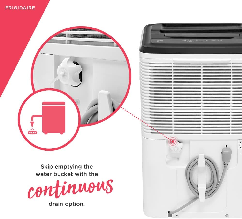 Frigidaire Dehumidifier, High Humidity 50 Pint Capacity, in White