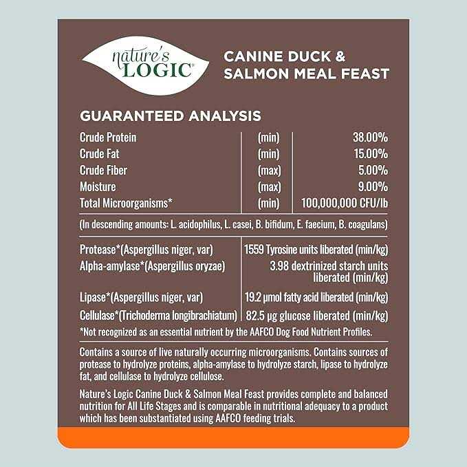 Nature's Logic Canine Duck &amp; Salmon Meal Feast Dry Dog Food - Pet Supplies online store