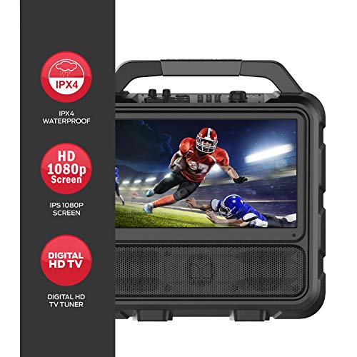 Monster Vision | Portable Entertainment System, 15.6” Full HD Screen, 60W Audio | Up to 25 Hours Playback | Two HDMI Ports for Your Favorite Smart Streaming Device & Gaming Console | Portable TV