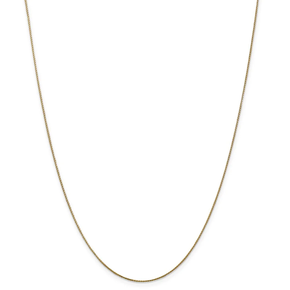 Leslie's Real 14kt Yellow Gold .65mm Diamond Cut Spiga Chain; 20 inch; Lobster Clasp; for Adults and Teens; for Women and Men