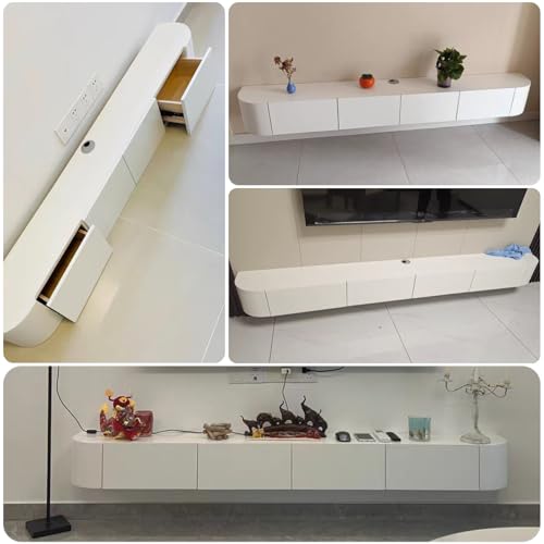 240CM Floating TV Stand Media Console Entertainment Center Wall Mounted TV Cabinet with Storage Modern Floating TV Unit Living Room TV Furnitur