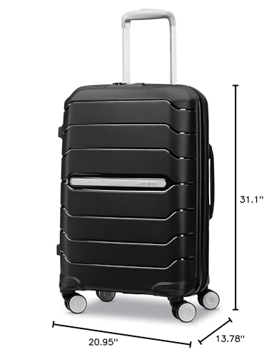 Samsonite Freeform 21-Inch Hardside Carry-On Luggage - Hardshell Carry-On Suitcase - TSA, Airline-Approved - Expandable Hard Shell, Smooth Rolling Spinner Wheels for Lightweight Travel - Navy