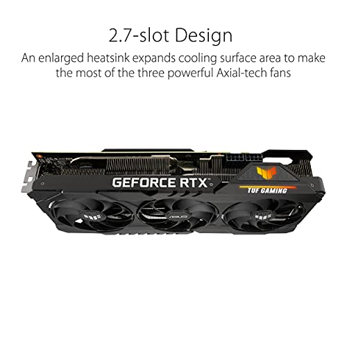 ASUS TUF Gaming NVIDIA GeForce RTX 3080 Ti OC Edition Graphics Card (PCIe 4.0, 12GB GDDR6X, HDMI 2.1, DisplayPort 1.4a, Dual Ball Fan Bearings, Military-Grade Certification, GPU Tweak II) (Renewed)