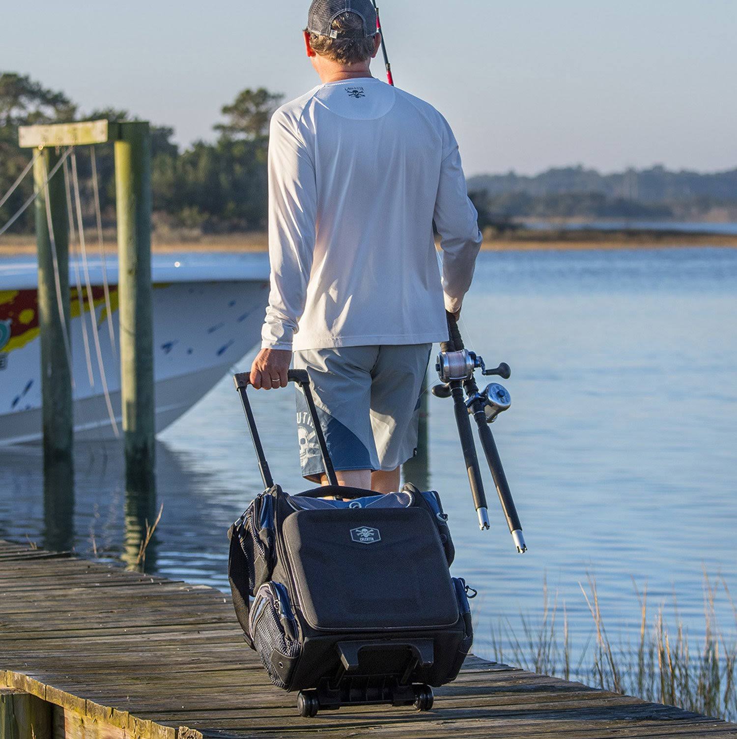 Calcutta Explorer Rolling Tackle Bag w/ 5 3700 Trays