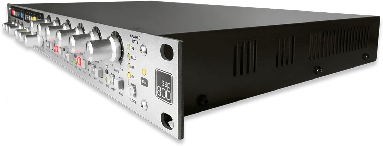 Audient Audio ASP800-8 Channel Microphone Preamplifier with HMX & Iron and 2 XLR Mic Cables