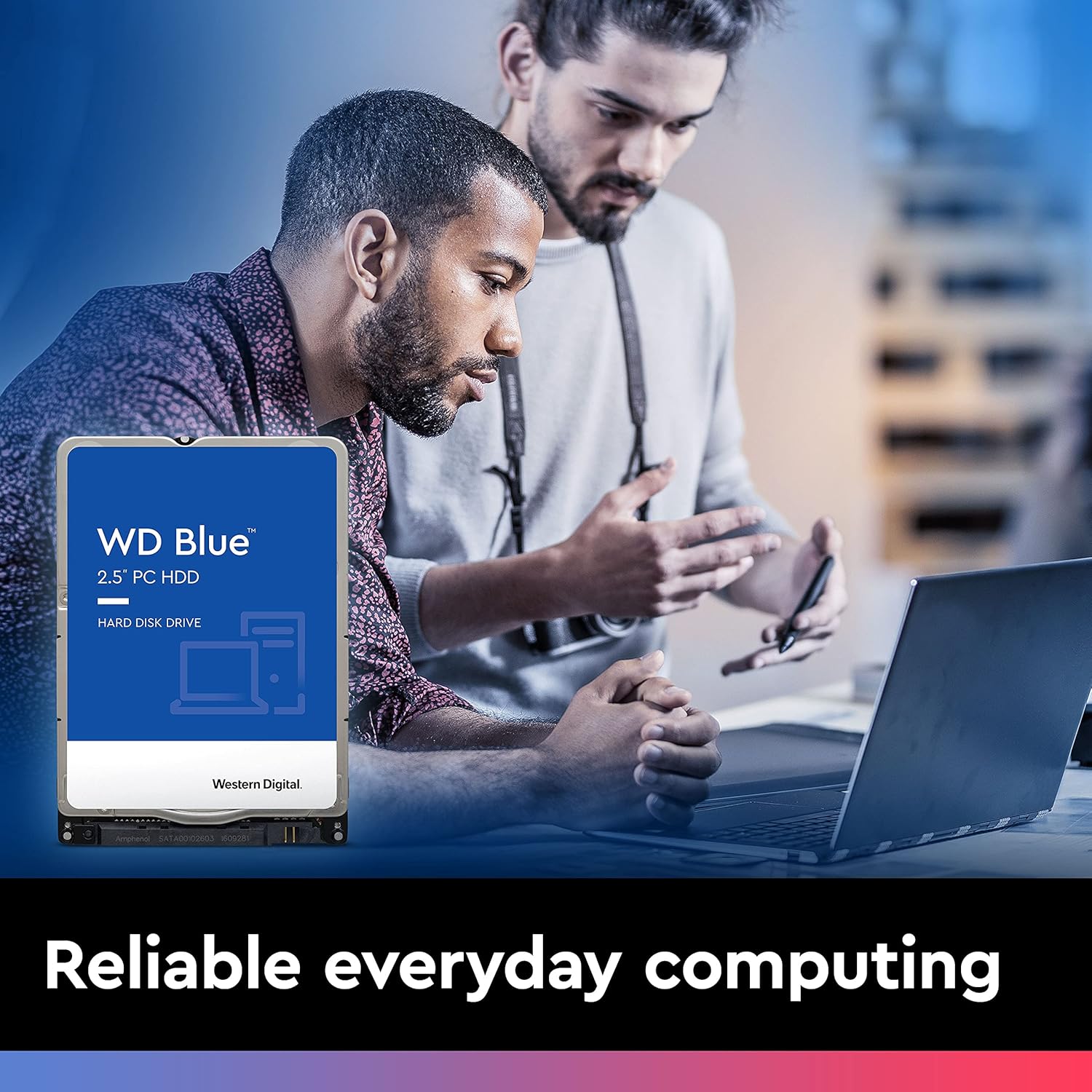 Western Digital 2TB WD Blue Mobile Hard Drive HDD - 5400 RPM, SATA 6 Gb/s, 128 MB Cache, 2.5 - WD20SPZX