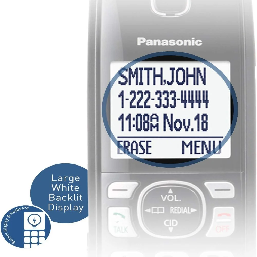 Restored Panasonic KX-TGF544B Cordless Phone With Handset Cordless Phone with Answering Machine - 4 Handsets (Refurbished)