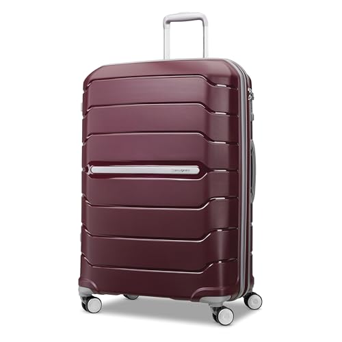 Samsonite Freeform 21-Inch Hardside Carry-On Luggage - Hardshell Carry-On Suitcase - TSA, Airline-Approved - Expandable Hard Shell, Smooth Rolling Spinner Wheels for Lightweight Travel - Navy