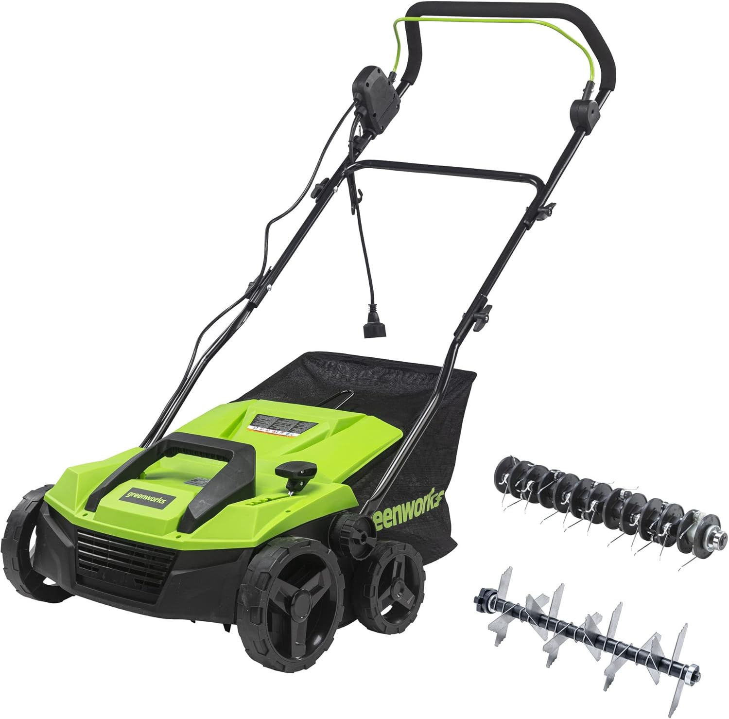 Greenworks 10A Corded 14-Inch Dethatcher + Tines