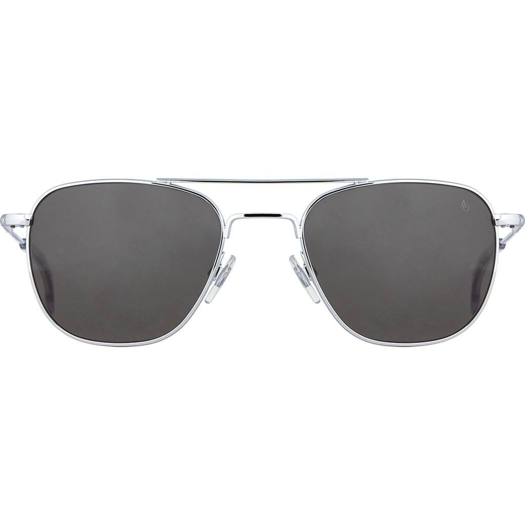 American Optical Original Pilot Metal Unisex Sunglasses, Silver