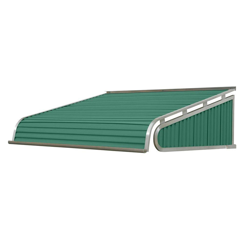 NuImage Awnings 1500 66-in Wide x 54-in Projection Fern Green Solid Fixed Door Awning | K150906623