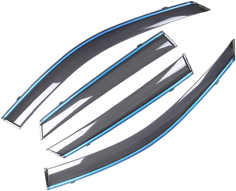 Side Window Deflectors for Audi Q5 2010-2018 4PCS Car Window Visor Sun Rain Smoke Vent Shade Tape-On Outside Visors