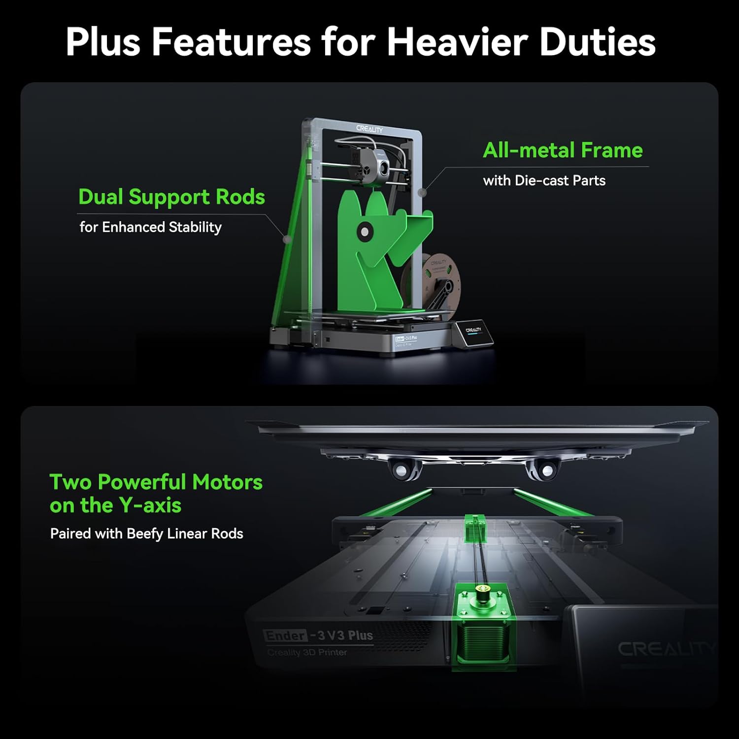 Creality Ender 3 V3 Plus 3D Printer,CoreXZ Speedy 600mm/s High Speed,Clog-Free Extruder,Instant Cooling,Powerful Motors,Stable Rod,Smart Auto Calibration,WiFi,Creality Could,Large Print 300x300x330mm