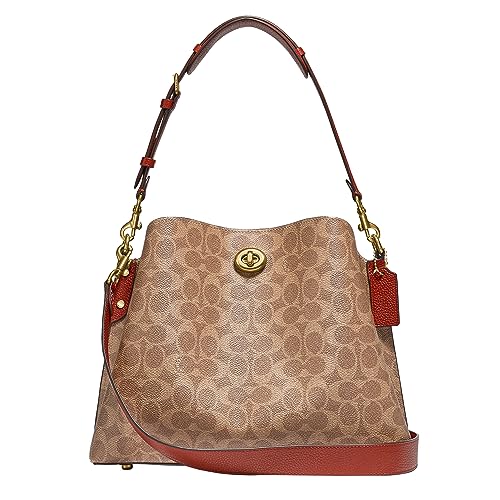 Coach Womens Polished Pebble Leather Willow Shoulder Bag