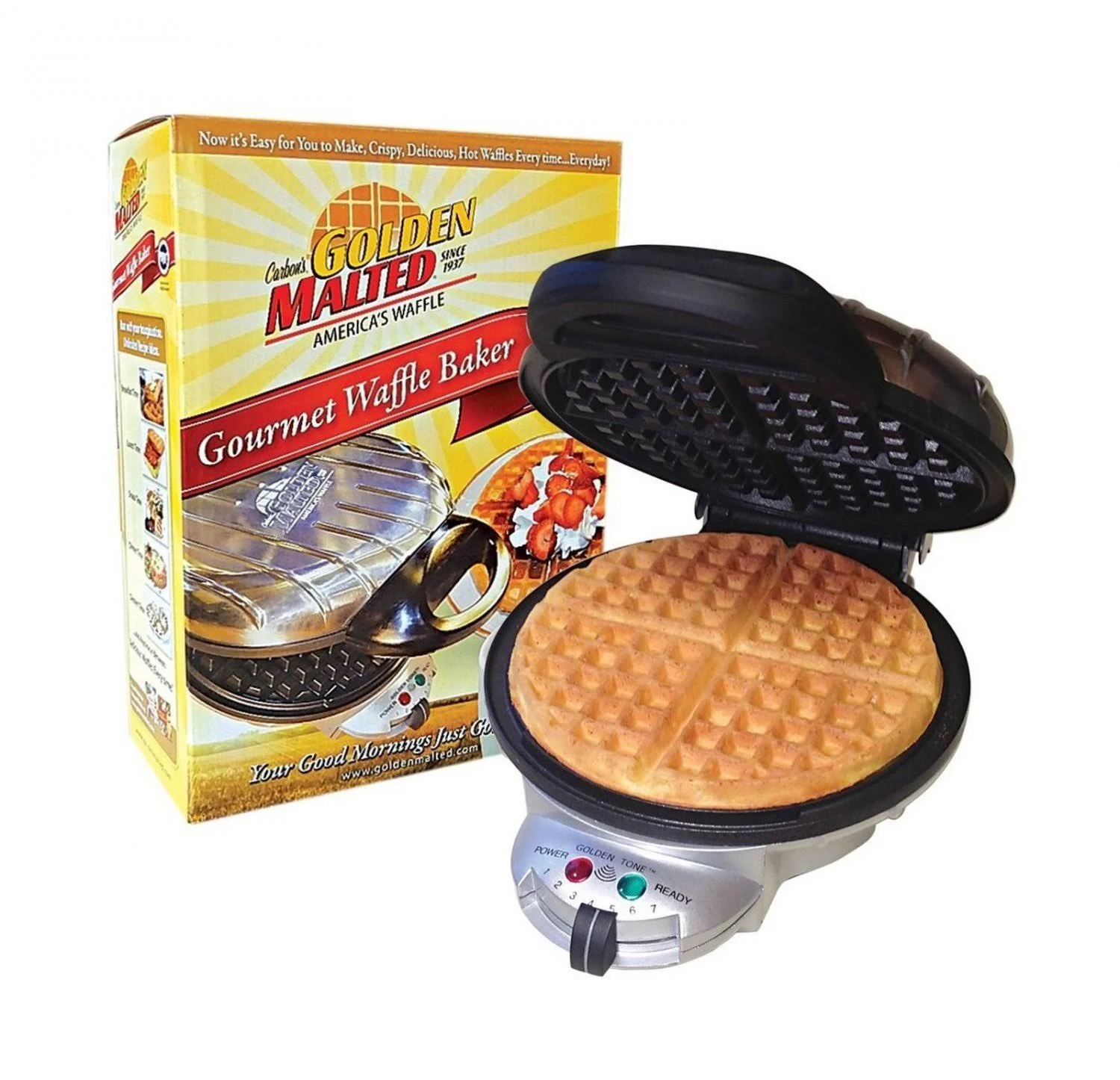 Carbon S Golden Malted Gourmet Waffle Baker