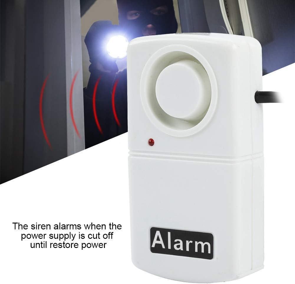Automatic Power Cut Failure Alerter, LED Flash Indicator 120dB Smart Warning Siren 220V Pack of 2