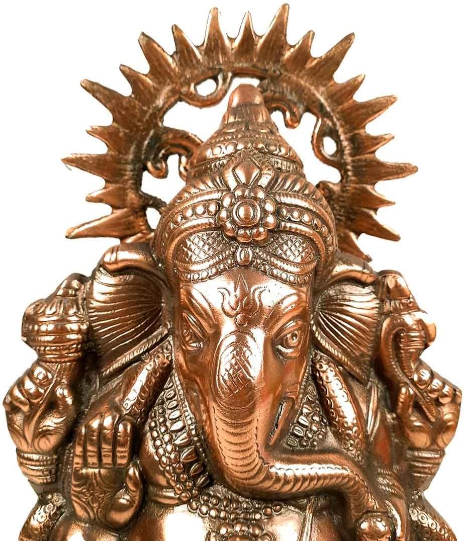 Apka Mart The Online Shop Lord Ganesha/Ganpati Statue | Decorative Religious Idol - Metal (15 Inch/Bronze) for Home & Office Decor, Feng Shui, Vastu, Entrance & Gifts