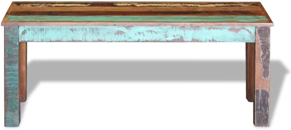 Bench,Dining Bench,Window Bench,Piano Bench,Shoe Bench,Porch Bench,Hall Bench,Antique Style,for Kitchen, Living Room, Indoor Bench,Backyard,Solid Reclaimed Wood 43.3"x13.8"x17.7"