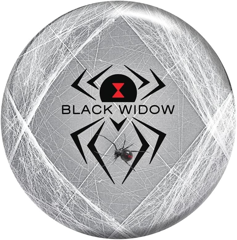 Hammer Black Widow 3.0 Bowling Ball 14lbs & On The Ball Bowling Black Widow Viz-A-Ball, 14lbs, Grey/White