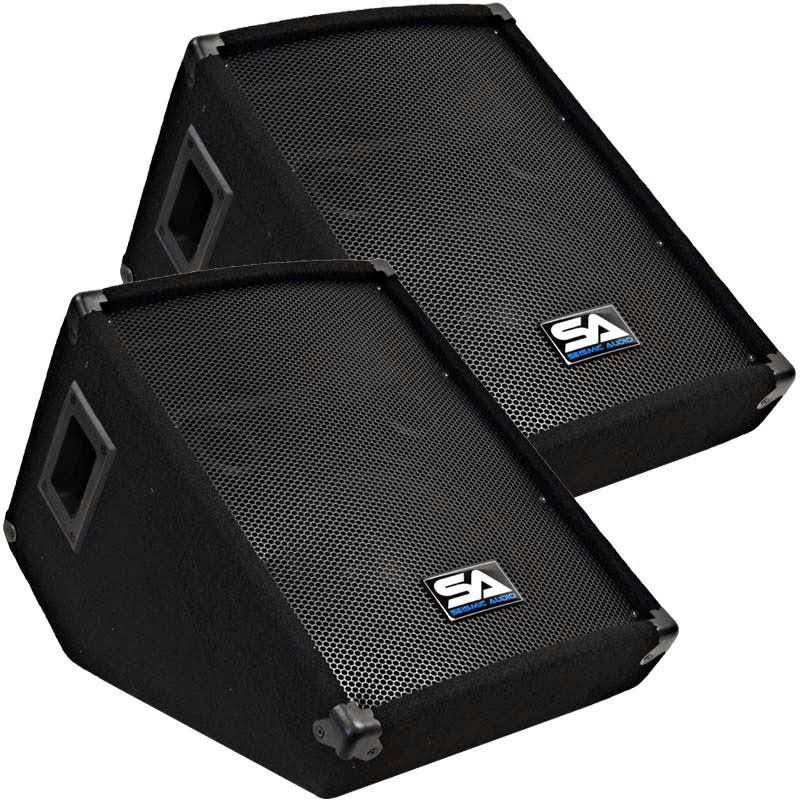 Seismic Audio Two 10x22 Floor Monitors Studio/Stage New Pa/dj Speakers - SA-10M