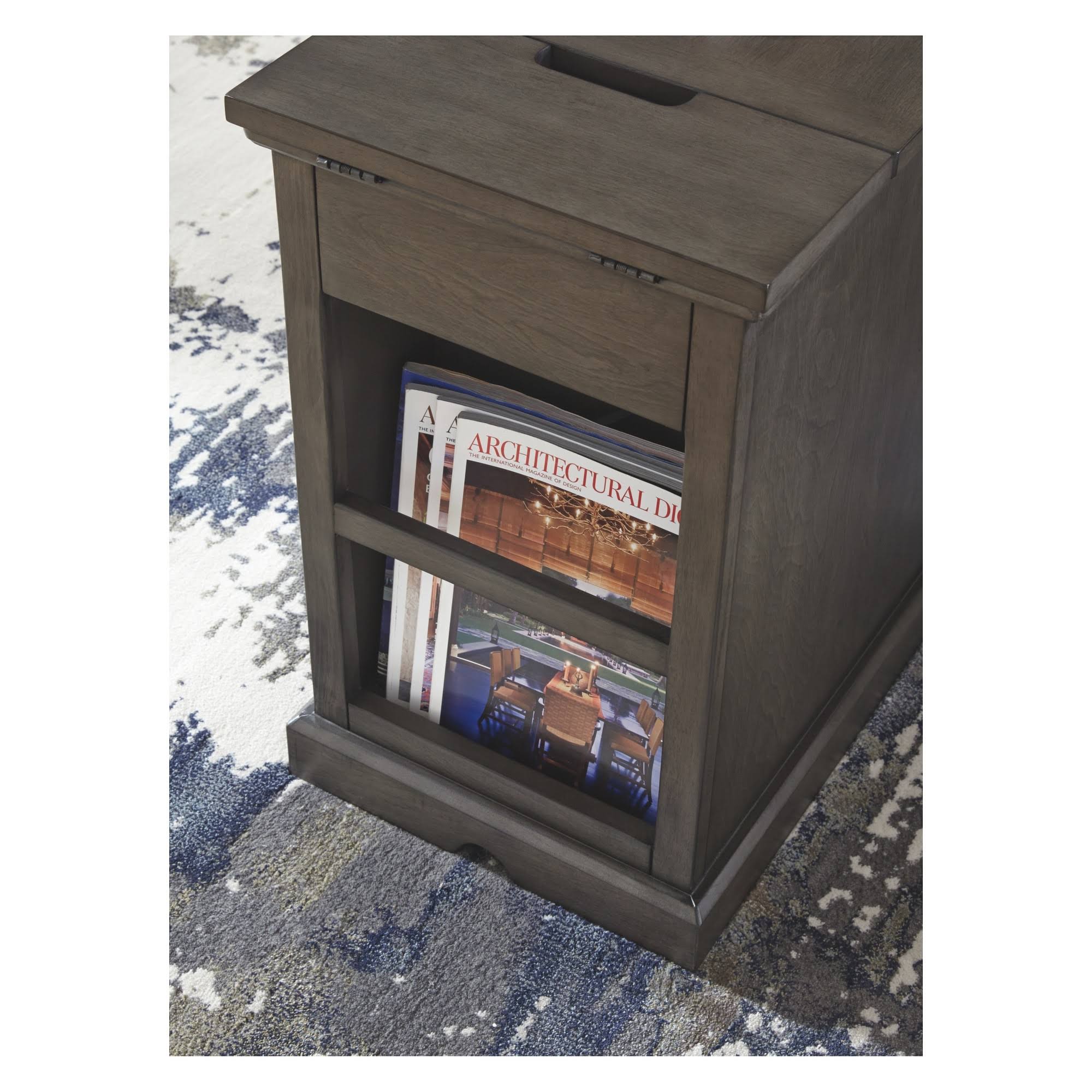 Ashley Laflorn Gray Chair Side End Table