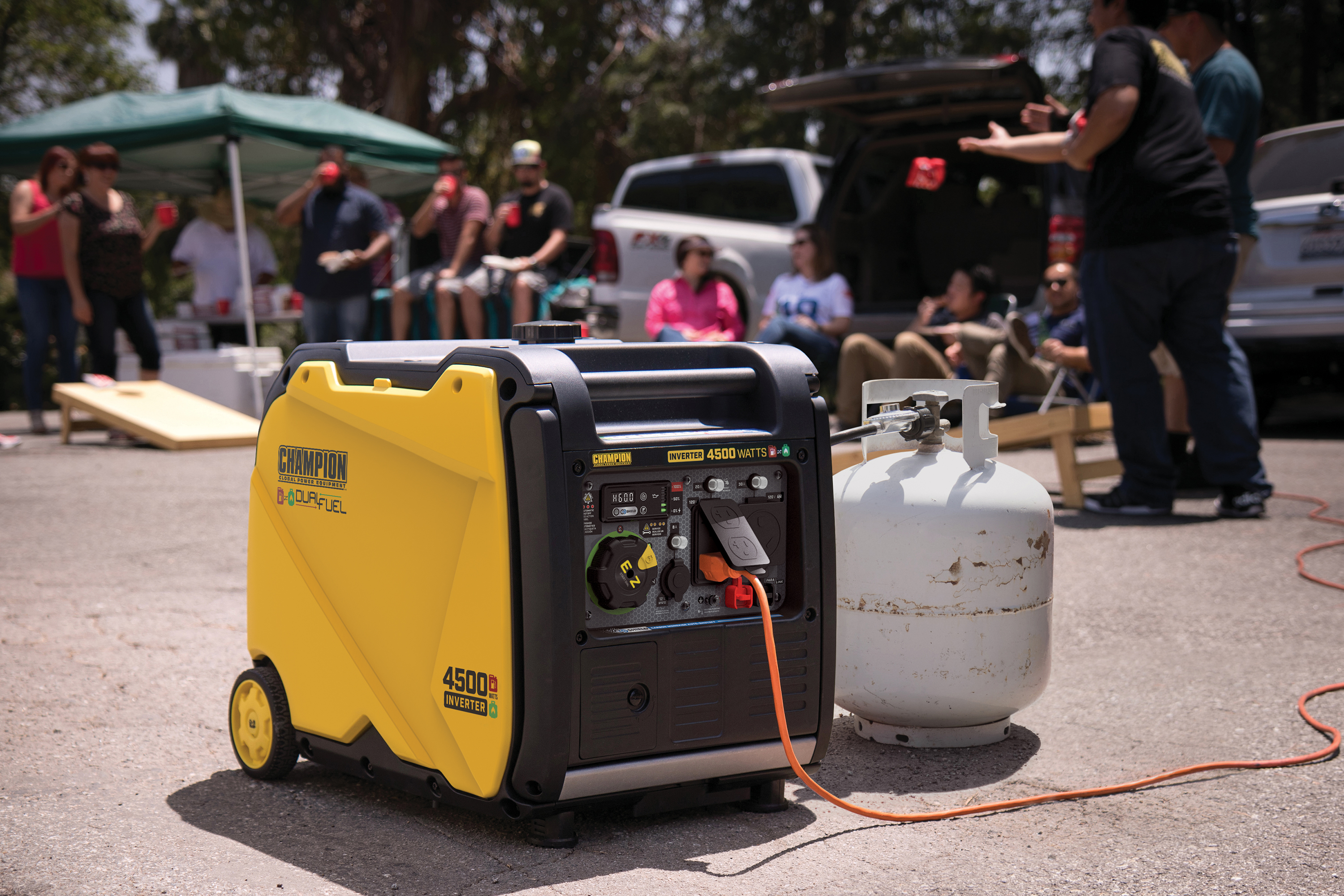 Champion Power Equipment 4500-Watt Portable Dual Fuel Inverter Generator with CO Shield