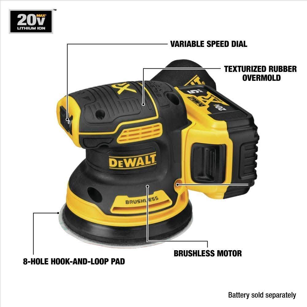 DeWalt 20V Max Orbital Sander, Tool Only (DCW210B)