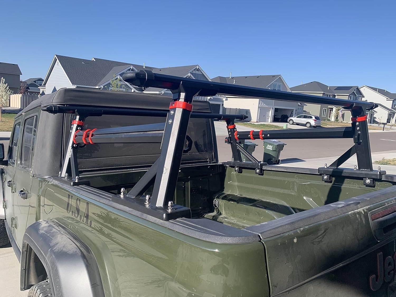 Adjustable Height Duty Pickup Truck Bed Rack Cross Bars Universal Extendable No Drilling Required