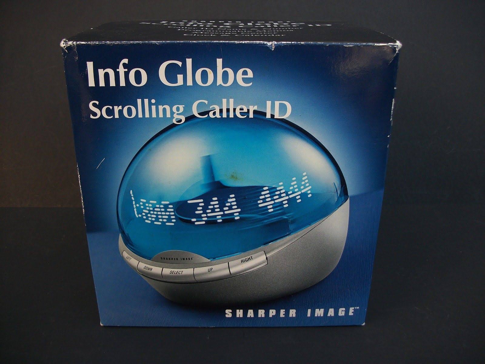 Sharper Image Info Globe Scrolling Caller ID