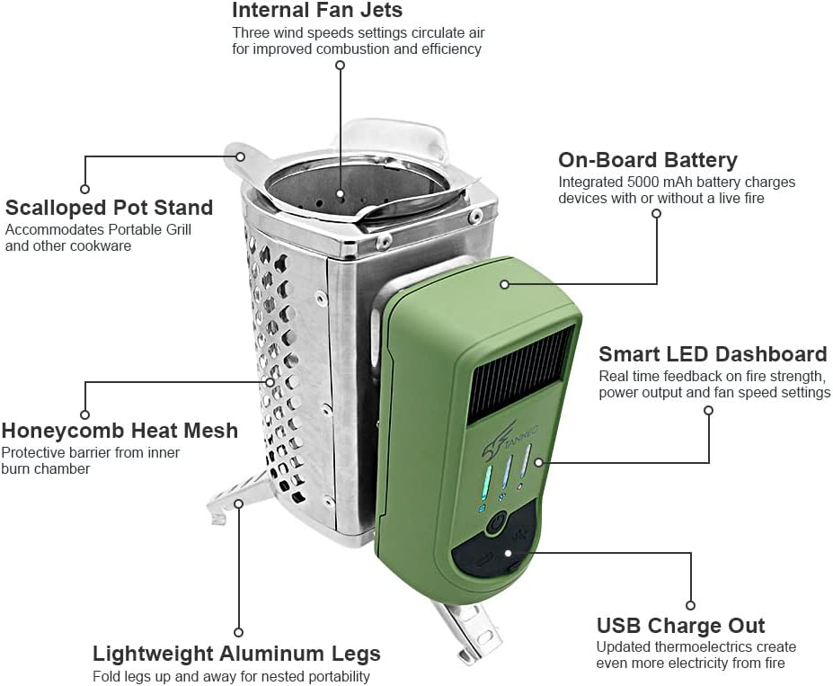 CampStove Wood Burning and USB Charging Camping Stove