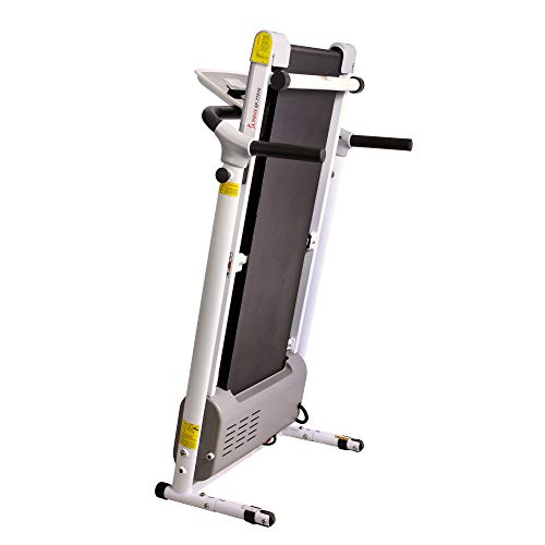 Sunny Health & Fitness Smart Foldable Exercise Running Walking Treadmill, Easy Assembly, LCD Performance Monitor, Device Holder, Optional SunnyFit® App Enhanced Connectivity