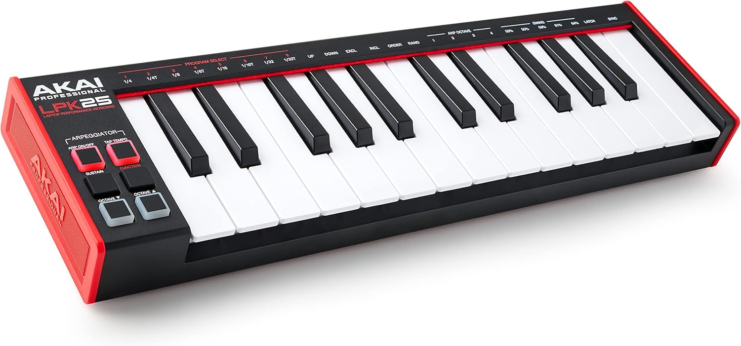 Beat Maker Bundle - AKAI Professional LPK25 and LPD8 - USB MIDI Keyboard with 25 Synth Keys and USB MIDI Controller with 8 Responsive RGB MPC Drum Pads, with Music Production Software