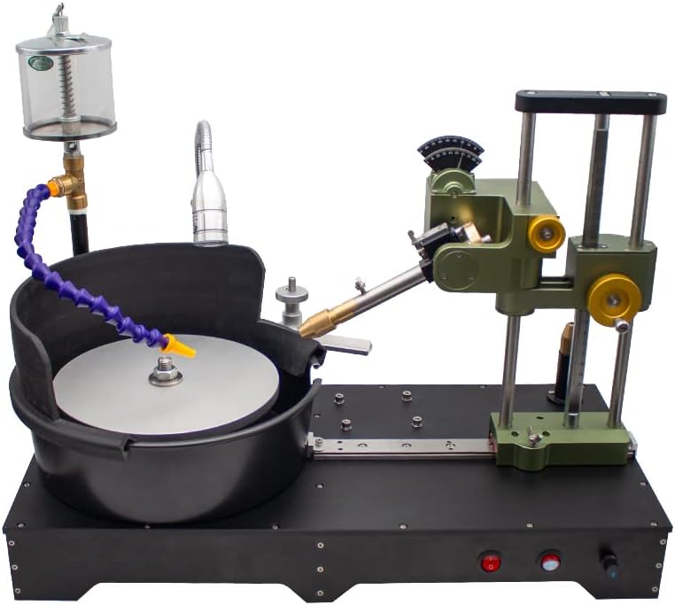 Gemstone Grinding Faceting Machine Faceted Gem Polishing Machine Jewelry Polisher Flat Grinder Lapidary Machine 2800RPM 120W (New Standard Machine)