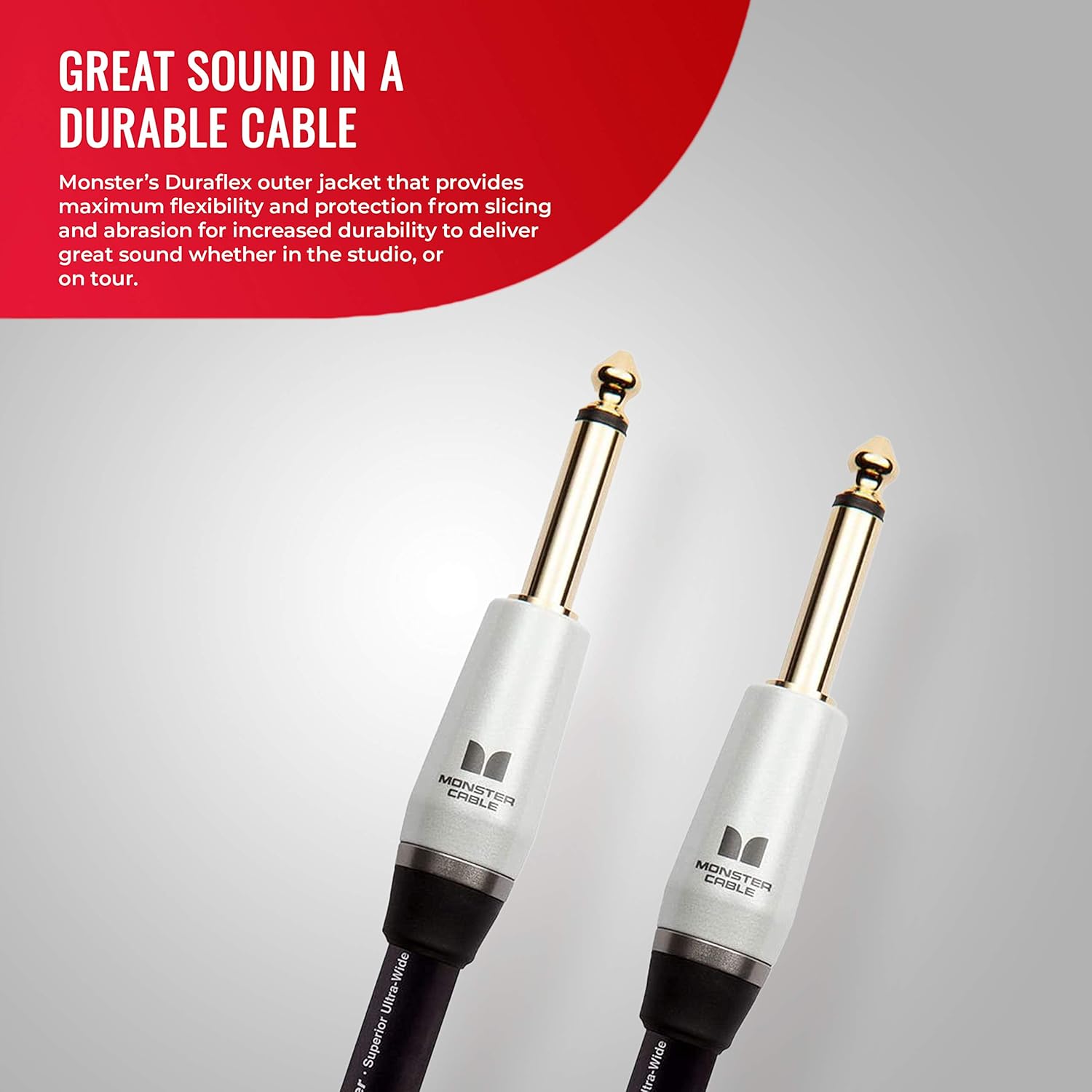 Monster Prolink Studio Pro 2000 Speaker Cable - Straight to Straight - 1/4 Inch Plugs, 12 feet